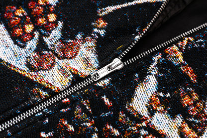 "TINTORETTO'S LAST SUPPER" TAPESTRY JACQUARD FABRIC DOUBLE-ZIP HOODIE