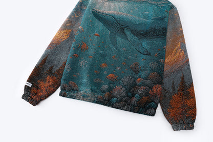 "HEAVEN & EARTH" TAPESTRY JACQUARD FABRIC PULLOVER HOODIE