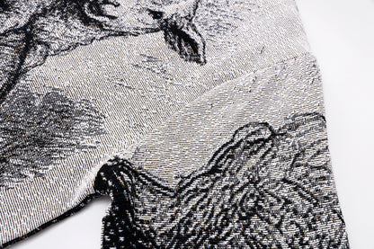 "SHEPARD OF JOY" TAPESTRY JACQUARD FABRIC PULLOVER HOODIE