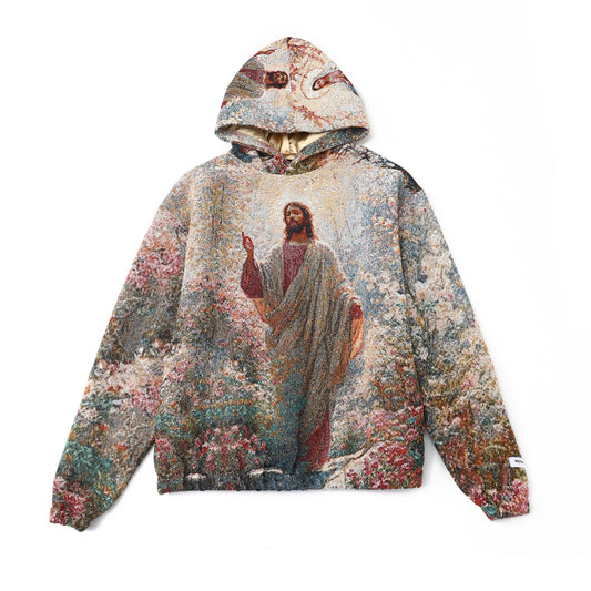 "LIGHT OF THE GARDEN" TAPESTRY JACQUARD FABRIC PULLOVER HOODIE