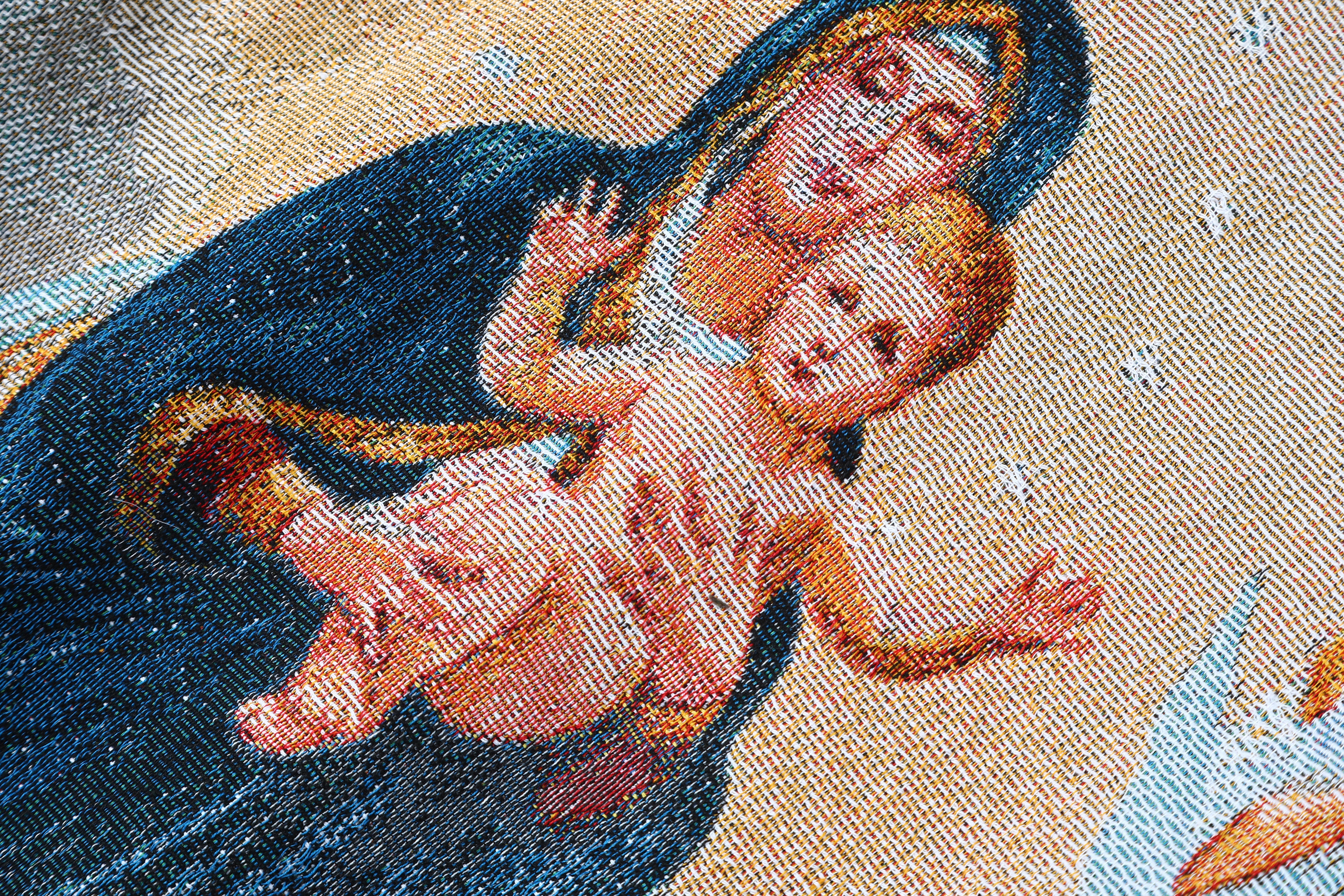 "VIRGIN MARY" TAPESTRY JACQUARD FABRIC PULLOVER HOODIE - nickscacchetti