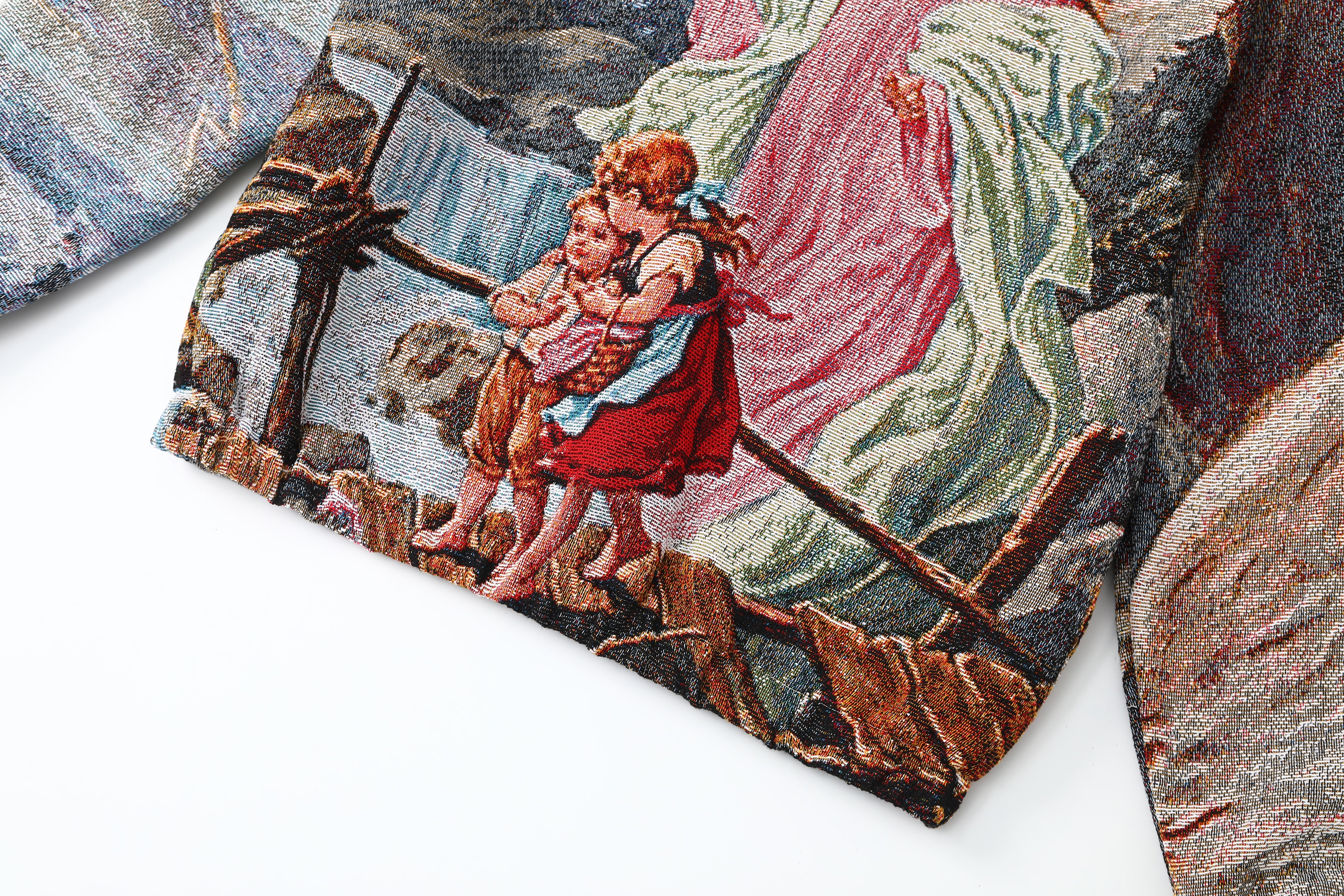 "GUARDIAN ANGEL" TAPESTRY JACQUARD FABRIC PULLOVER HOODIE - nickscacchetti